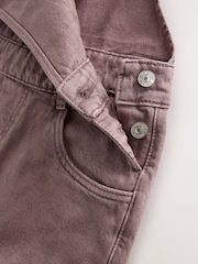 Mauve Purple 100% Cotton Denim Dungarees - Image 8 of 8