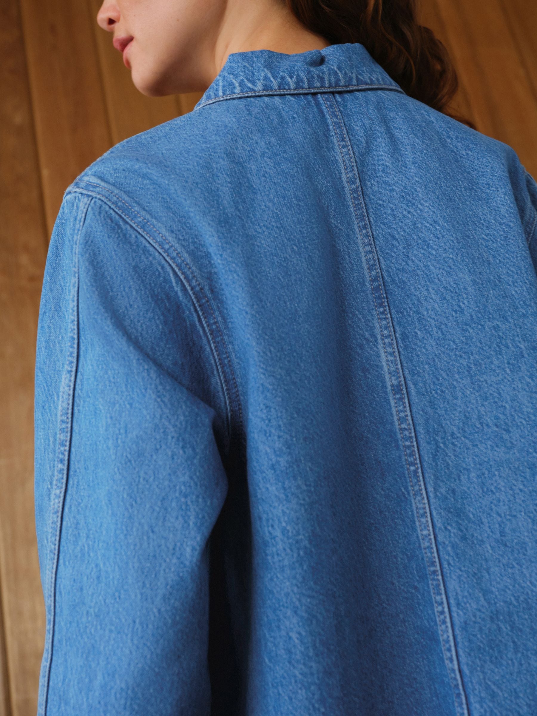 ジャケット・アウター NICENESS 20AW GENE indigo marker-print trucker jacket in VINTAGE MEDIUM INDIGO