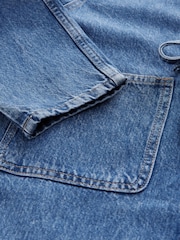 Dark Blue 100% Cotton Tie Front Denim Jacket - Image 8 of 8