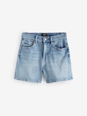 Mid Blue Denim Stretch Mom Shorts - Image 5 of 7