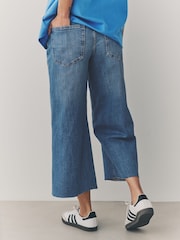 Mid Blue Crop Wide Leg Jeans - Image 3 of 7