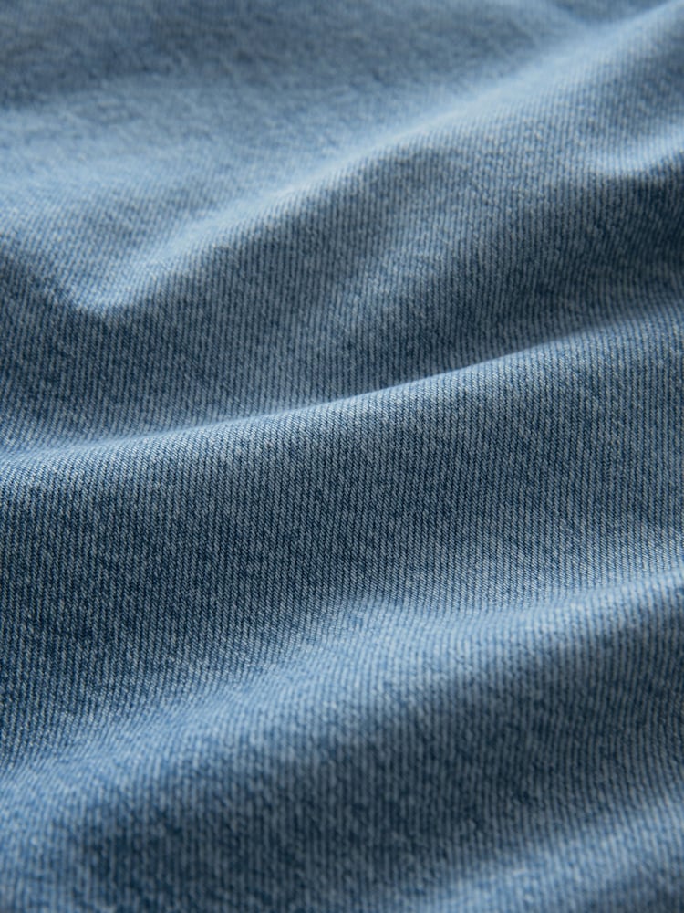 Mid Blue 100% Cotton Barrel Leg Jeans - Image 7 of 7