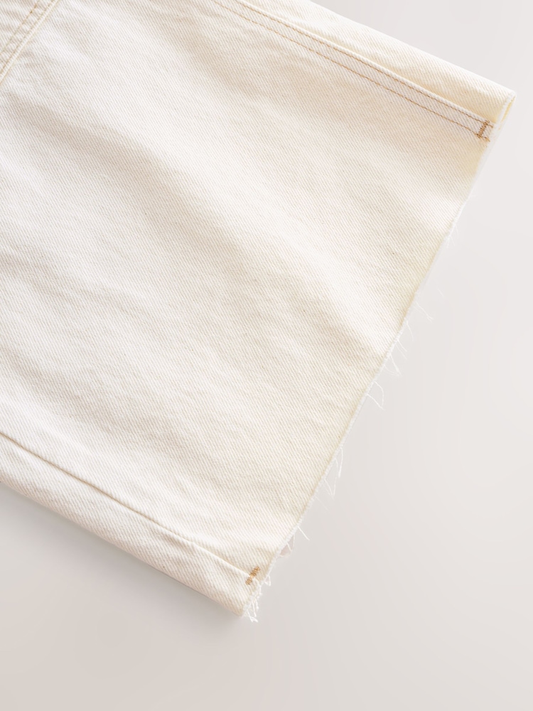 Ecru Carpenter Wide Leg 100% Cotton Jeans - Image 10 of 10