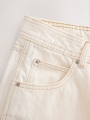 Ecru Carpenter Wide Leg 100% Cotton Jeans - Image 8 of 10