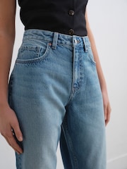 Dark Blue 100% Cotton Straight Leg Jeans - Image 5 of 8