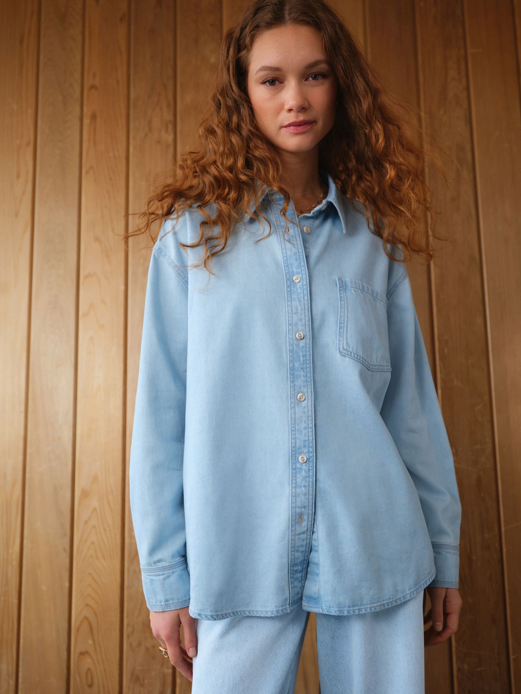 Freenote】 Modern Western 11 Ounce Bleached Denim Shirt