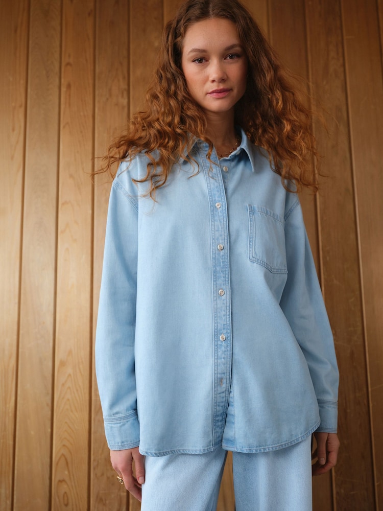 Bleach Relaxed Denim Shirt - Image 1 of 1