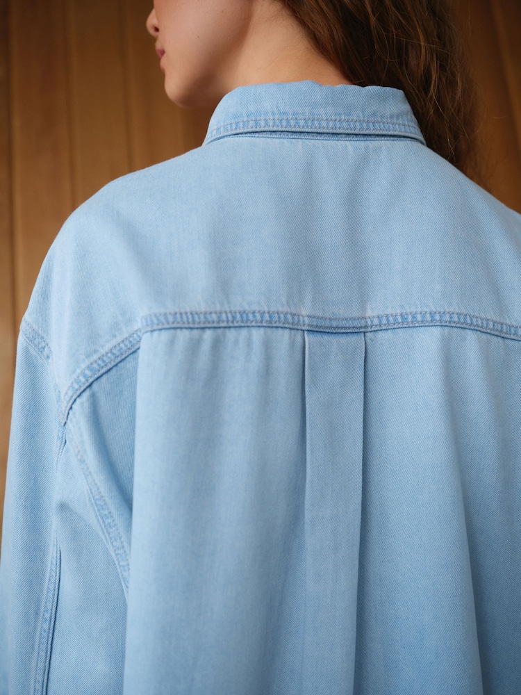 Bleach Relaxed Denim Shirt - Image 5 of 5