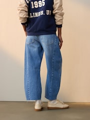 Dark Blue Horseshoe Barrel 100% Cotton Jeans - Image 2 of 7