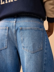 Dark Blue Horseshoe Barrel 100% Cotton Jeans - Image 4 of 7