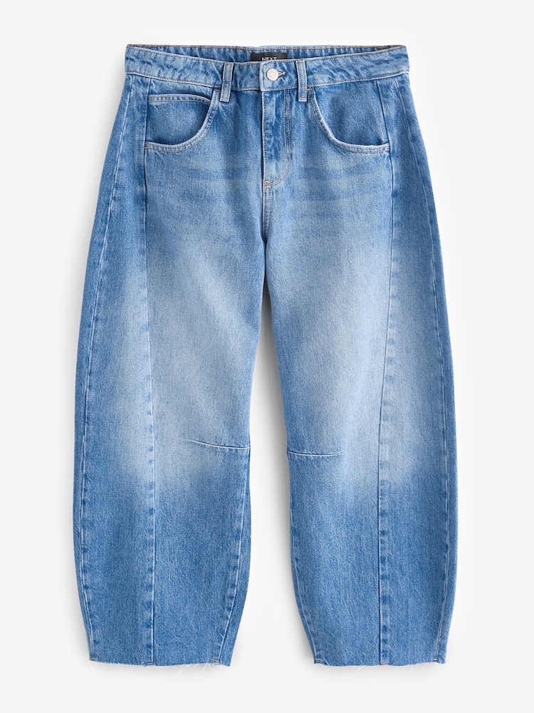Dark Blue Horseshoe Barrel 100% Cotton Jeans - Image 5 of 7