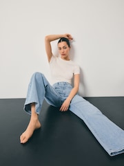 Bleach Relaxed Bootcut 100% Cotton Jeans - Image 1 of 3