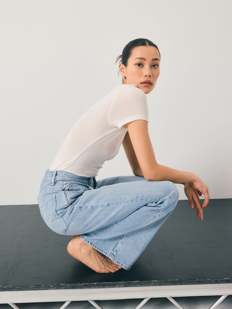 Bleach Relaxed Bootcut 100% Cotton Jeans - Image 2 of 3