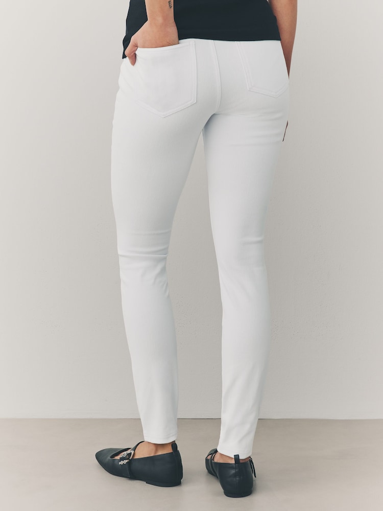 White Jersey Denim Leggings - Image 2 of 6
