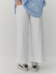 White Wide Crop Lift Slim And Shape Jeans - Image 3 of 7