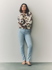 Mid Blue Tint Slim Lift And Shape Jeans - Image 1 of 9