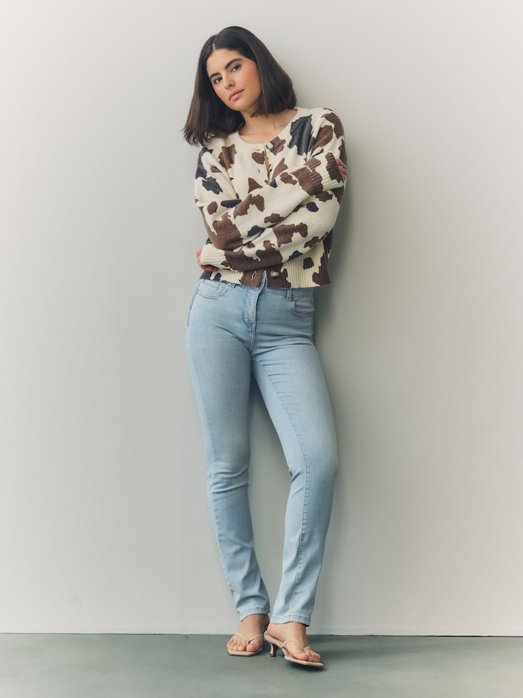 Mid Blue Tint Slim Lift And Shape Jeans - Image 4 of 9