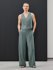 Grey Button Through V-Neck Waistcoat - Image 2 of 7