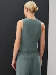 Grey Button Through V-Neck Waistcoat - Image 3 of 7