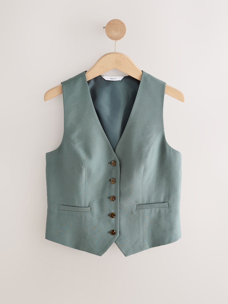 Gris - Gilet boutonné Col en V - Image 5 of 7