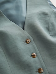 Grey Button Through V-Neck Waistcoat - Image 7 of 7