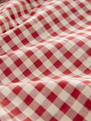 Red/Ecru Gingham Check Short Sleeve Top - Image 8 of 8