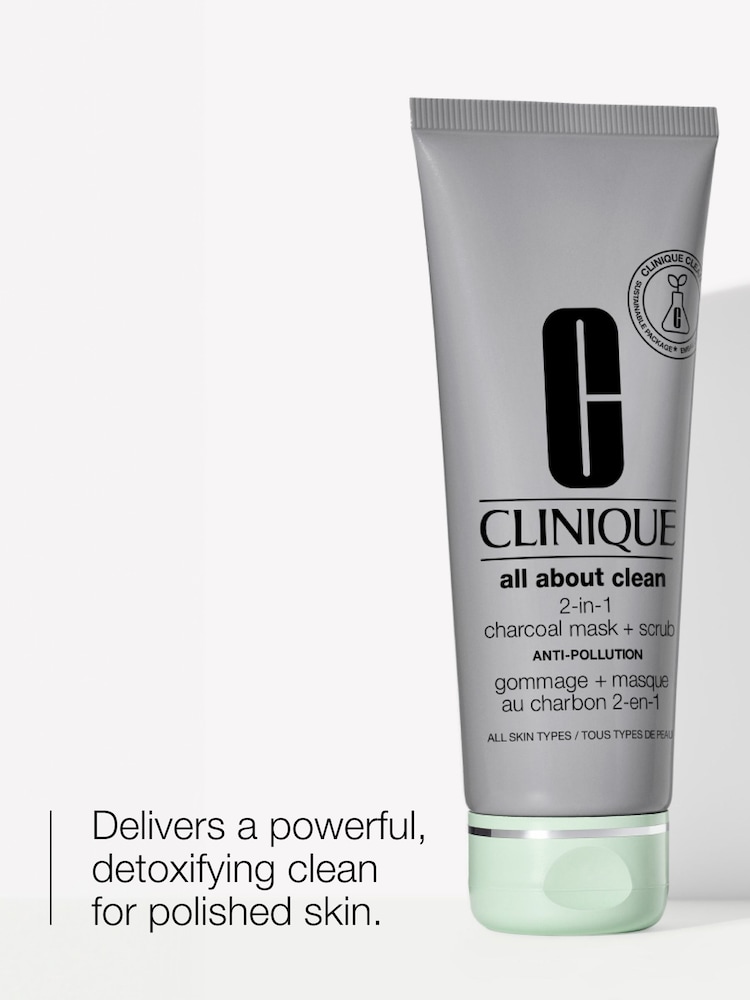 Clinique All About Clean 2-in-1 Charcoal Mask + Scrub 100ml - Image 2 of 5