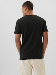 Gap Black EverydaySoft Mini-Logo V-Neck T-Shirt - Image 2 of 4