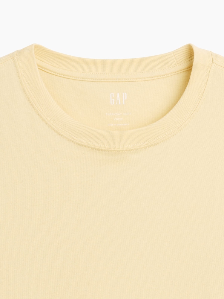 Gap Yellow Everyday Soft Crew Neck T-Shirt - Image 5 of 5 Gap Yellow Everyday Soft Crew Neck T-Shirt - Image 5 of 5