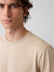 Gap Beige Classic Short Sleeve T-Shirt - Image 4 of 4