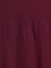 Bordeauxrood - Gap Heavyweight Relaxed Gap Logo Crop T-shirt - Afbeelding 4 van 4