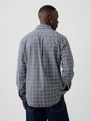 Gap Green/Blue Check Oxford Shirt in Standard Fit - Image 2 of 5
