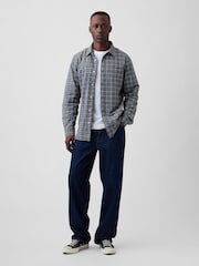 Gap Green/Blue Check Oxford Shirt in Standard Fit - Image 3 of 5