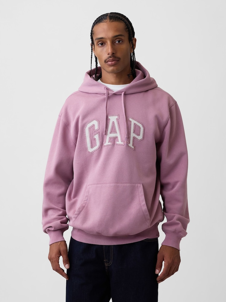 Gap Pink VintageSoft Arch Logo Hoodie - Image 1 of 4