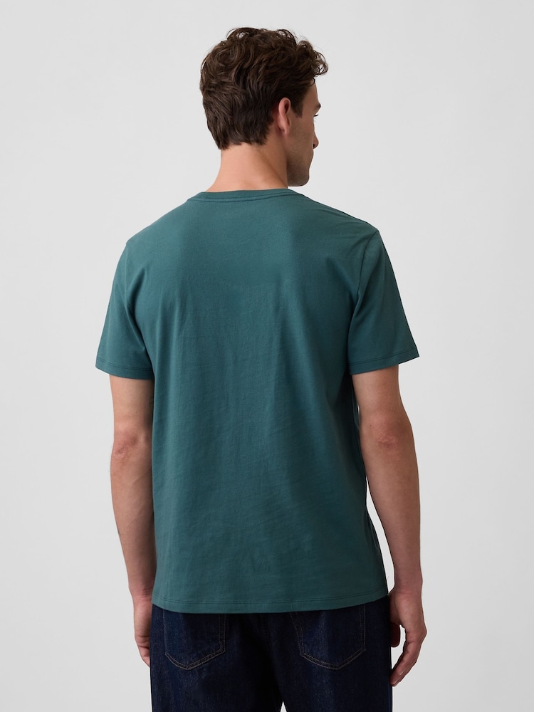 Gap Dark Teal Everyday Soft Logo T-Shirt - Image 2 of 5