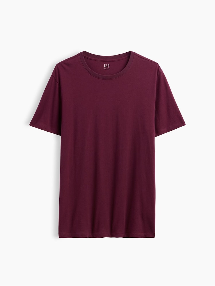 Rouge bordeaux - T-shirt Manche courte classique Gap - Image 5 de 5