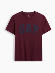 Μπορντό - Gap Everyday Soft Logo Κοντομάνικο μπλουζάκι - Εικόνα 4 από 5
