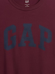 Μπορντό - Gap Everyday Soft Logo Κοντομάνικο μπλουζάκι - Εικόνα 5 από 5