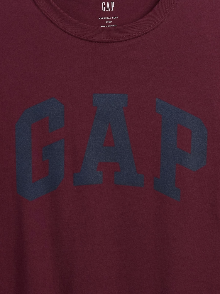 Μπορντό - Gap Everyday Soft Logo Κοντομάνικο μπλουζάκι - Εικόνα 5 από 5