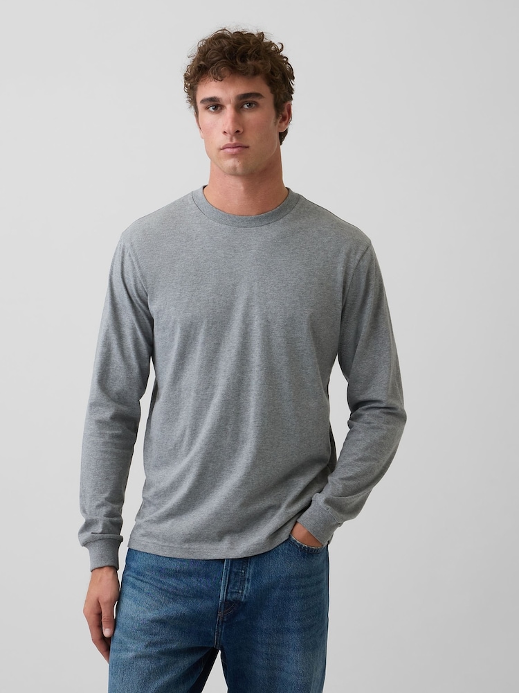 Pilka - Gap Long Sleeve T-Shirt - 1 paveikslėlis iš 4