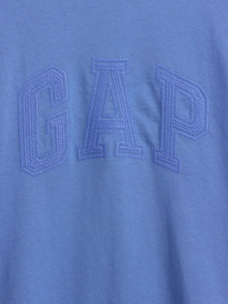 Blauw - Gap Heavyweight Relaxed Gap Logo Crop T-shirt - Afbeelding 4 van 4