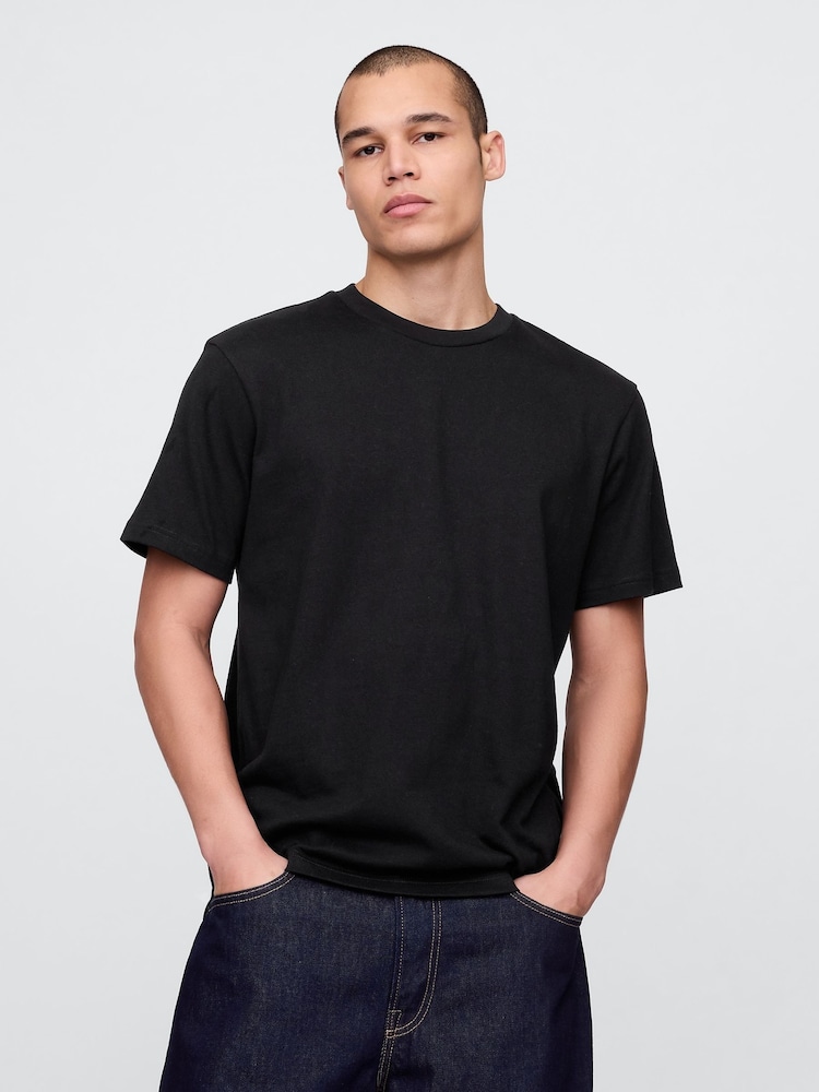 Svart - Gap Heavyweight Avslappnad Kort ärm T-shirt - Bild 1 av 4