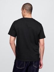 Svart - Gap Heavyweight Avslappnad Kort ärm T-shirt - Bild 2 av 4