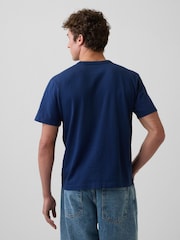 Blå - Gap Heavyweight Avslappnad Kort ärm T-shirt - Bild 2 av 4