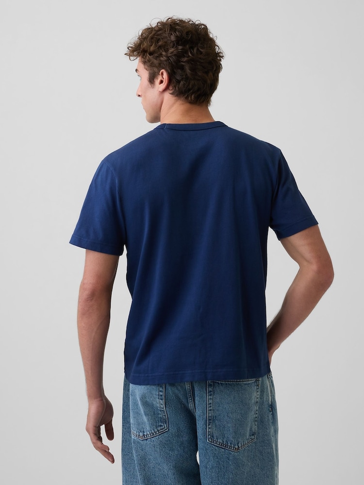 Blå - Gap Heavyweight Avslappnad Kort ärm T-shirt - Bild 2 av 4