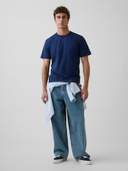 Blå - Gap Heavyweight Avslappnad Kort ärm T-shirt - Bild 3 av 4