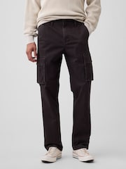 Gap Dark Brown Essential Straight Cargo Trousers - Image 1 of 6
