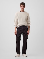 Gap Dark Brown Essential Straight Cargo Trousers - Image 3 of 6