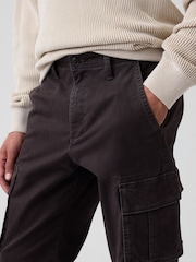 Gap Dark Brown Essential Straight Cargo Trousers - Image 5 of 6