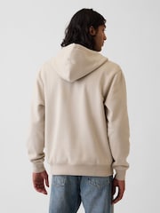 Gap Beige Vintage Soft Arch Logo Zip Hoodie - Image 2 of 4